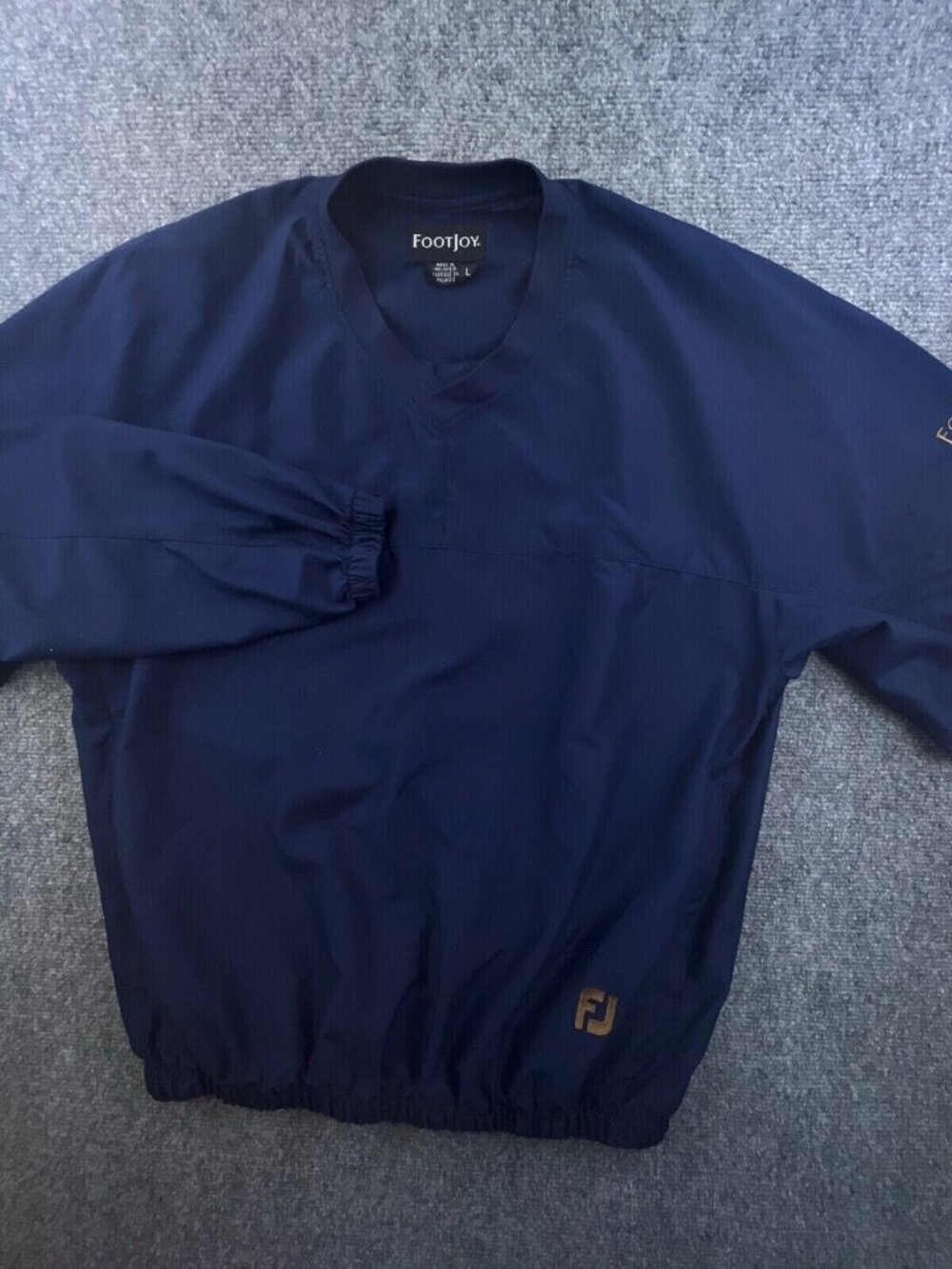 FootJoy FJ Golf Jacket Pullover Microfiber Windbreaker Long Sleeve Navy Blue L